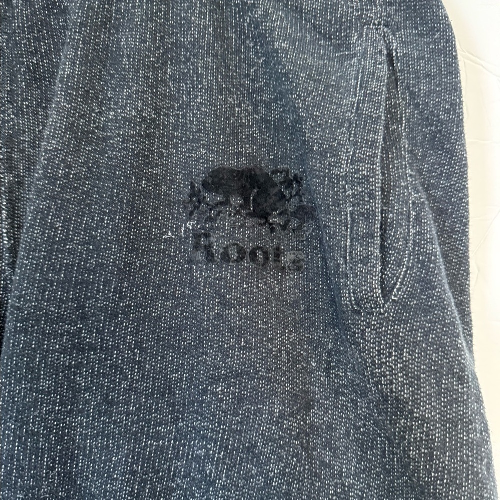 Roots Original Cotton Blend Sweatpant Fleece Pockets Drawcord Logo Soft Unisex L - Picture 5 of 16